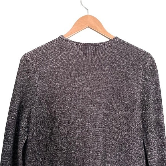 Theory Long Zip Front Lioralee Cardigan Dress Black Gray Thick Knit Size Small - Picture 7 of 14